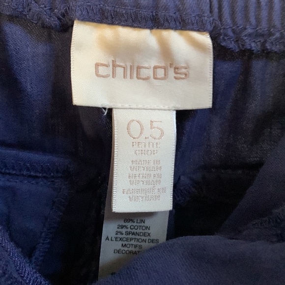 Chico’s Petite Crop Cargo Linen/Cotton Pants - Picture 6 of 12